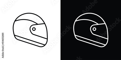 Motorcycle helmet icon in black. flat graphic vector icon