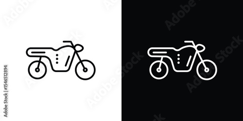 Motorcycle icon in black. flat graphic vector icon