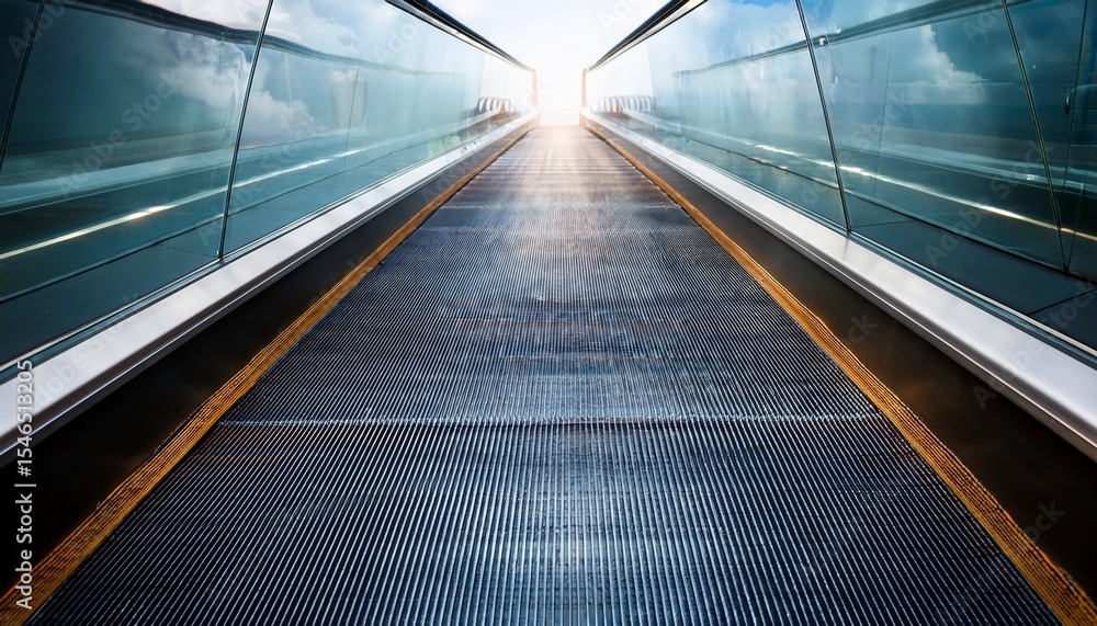 Obraz premium skyward escalator steps