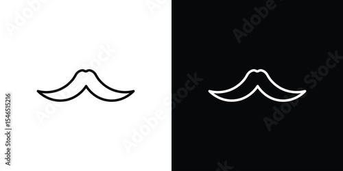 Moustache icon in black. flat graphic vector icon