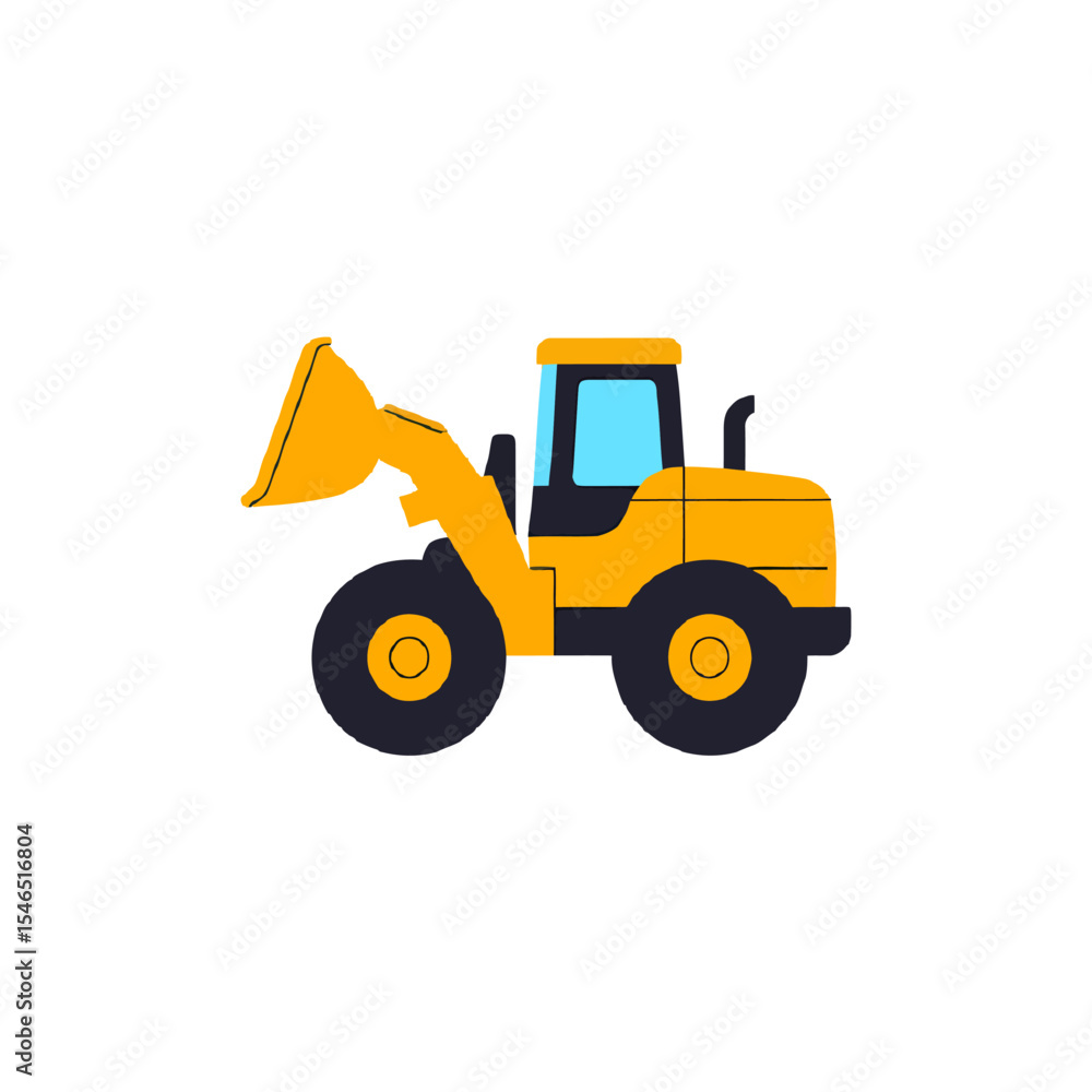 yellow bulldozer isolated on white yellow bulldozer isolated on white