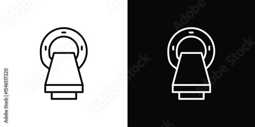 MRI icon in black. flat graphic vector icon