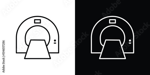 MRI icon in black. flat graphic vector icon
