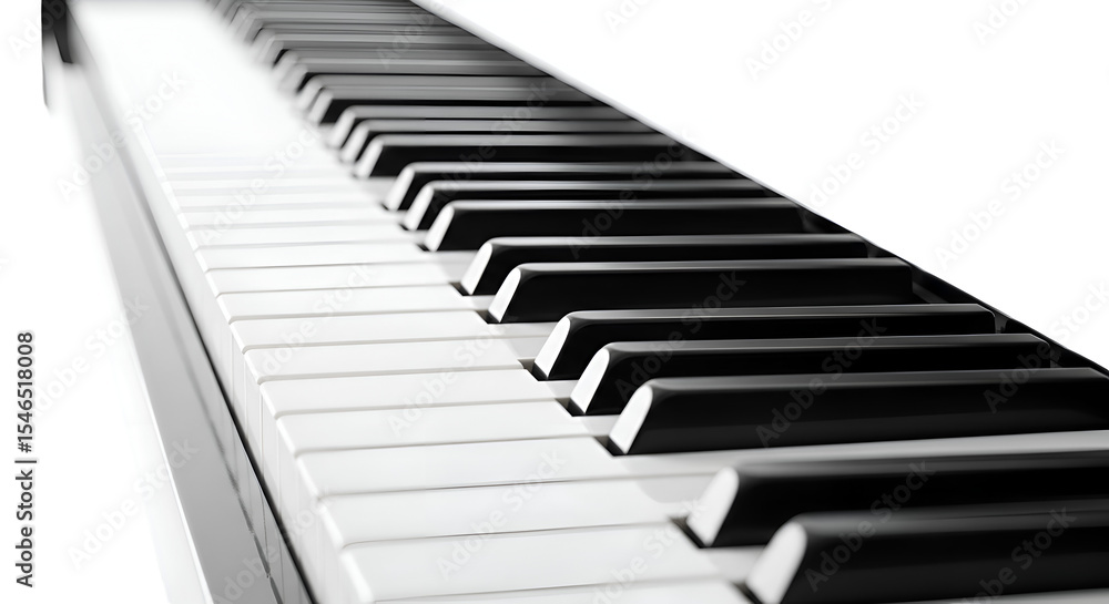 Piano Keys: Playing Music with a Transparent Background