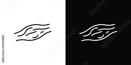 Muscle fiber icon in black. flat graphic vector icon