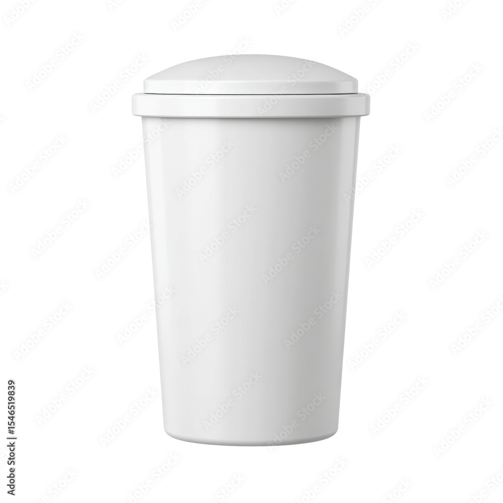 Clean and Simple White Trash Bin Ideal for Home or Office Use Featuring Smooth Curved Design and Lid for Waste Management Transparent background or png Clean and Simple White Trash Bin Ideal for Home or Office Use Featuring Smooth Curved Design and Lid for Waste Management Transparent background or png