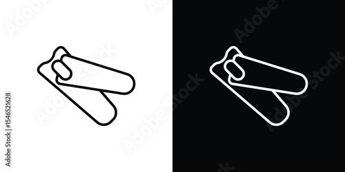 Nail clippers icon in black. flat graphic vector icon
