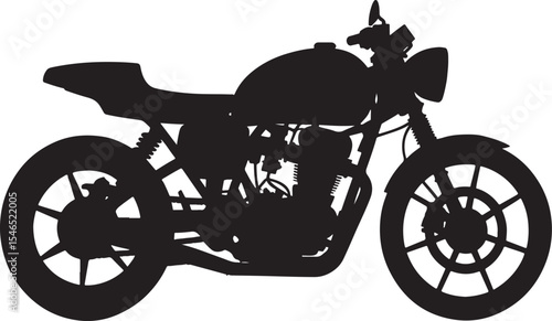 Wallpaper Mural Classic motorcycle silhouette side view illustration Torontodigital.ca