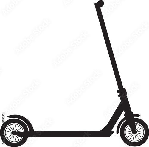 Modern kick scooter silhouette illustration