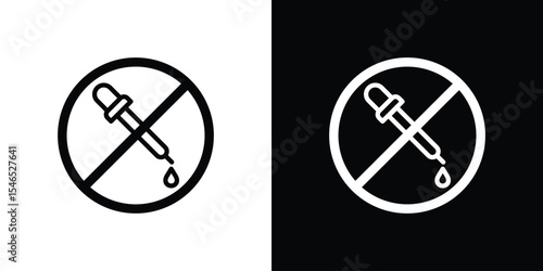 No artificial flavor icon in black. flat graphic vector icon