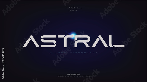 Astral, creative modern alphabet fonts typography abstract decorative sport game technology fashion digital future creative logo design font 