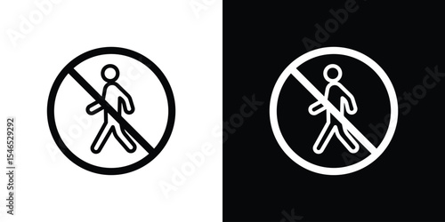 No entry sign in black. flat graphic vector icon