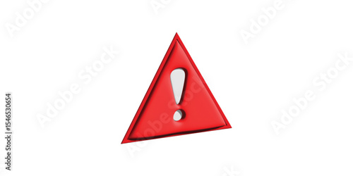 3d alert sign, attention mark, caution icon.