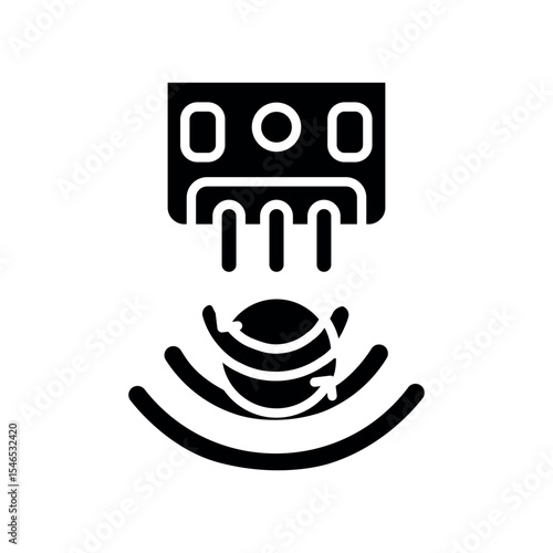 Tilt Sensor black flat icon for digital and print projects.