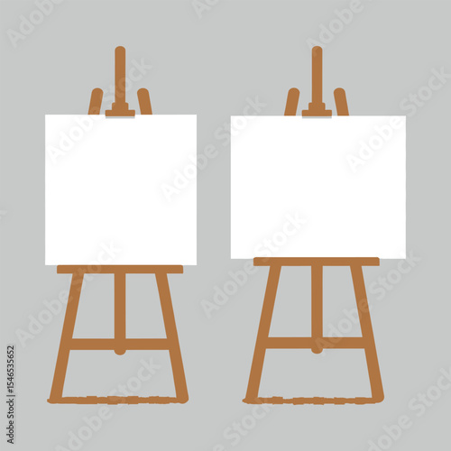 Blank Canvas on Wooden Easels – Empty Art Boards for Painting and Design Mockup