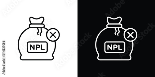 NPL icon in black. flat graphic vector icon