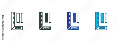 Measure Icon Set Multiple Style Of