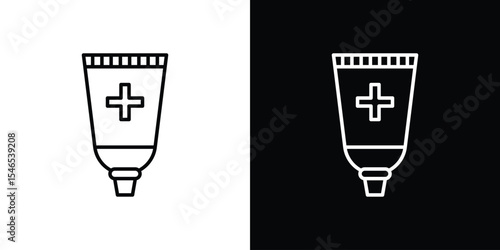Ointment icon in black. flat graphic vector icon