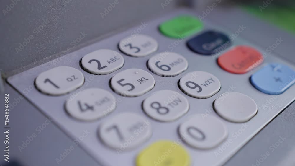 Secret 4 digit pin entered at cash machine
Secret 4 digit pin entered at cash machine