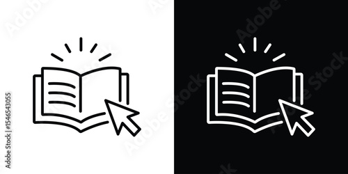 Online library icon in black. flat graphic vector icon