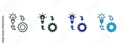 Implementation Icon Set Multiple Style Of