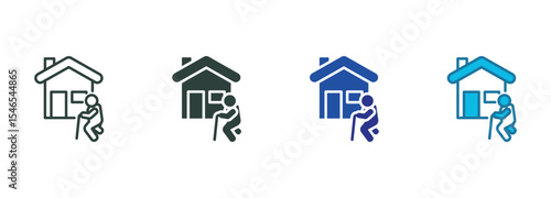 Nursing Home Icon Set Multiple Style Of