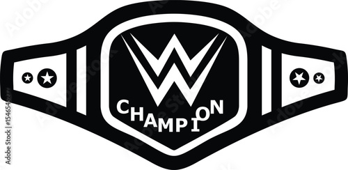 Championship belt vector, Clipart, Silhouette, Vector, icons, illustration, design.