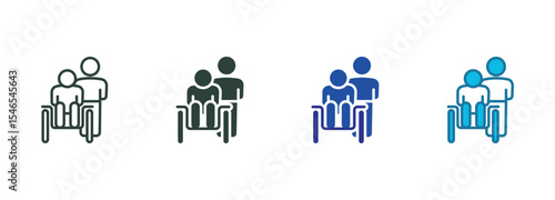 Caregiver Icon Set Multiple Style Of