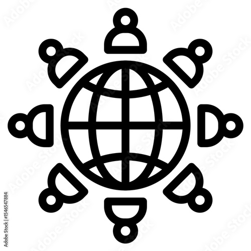 Curtral diversity icon in vector illustration
