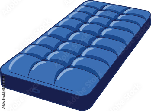 Blue inflatable air mattress for camping and outdoor sleeping comfort and convenience 