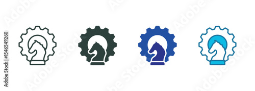 Strategy Icon Set Multiple Style Of