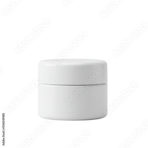 Wallpaper Mural White cosmetic jar isolated on transparent background. mockup, product display. Torontodigital.ca