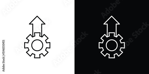 Operational excellence icon in black. flat graphic vector icon