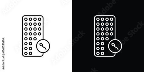 Oral contraception icon in black. flat graphic vector icon