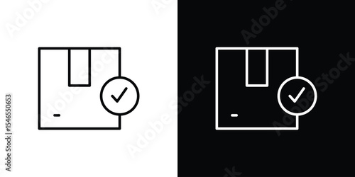 Order receive icon in black. flat graphic vector icon