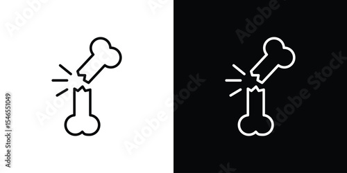 Osteoporosis icon in black. flat graphic vector icon