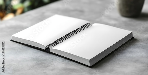 Spiral Bound Notebook Mockup Blank Pages Design