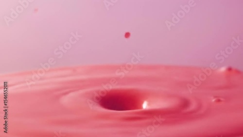 Pink liquid splash with elegant energy in motion