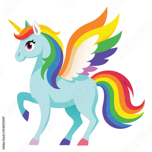 Rainbow pegasus
