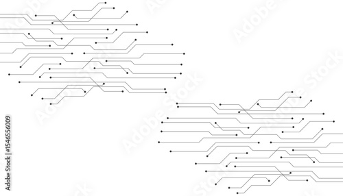 Abstract blue glowing line technology circuit board background design. Communication dot and line speed internet concept. Vector illustration
