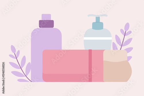 shower gel and bath salt
