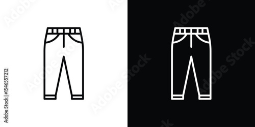 Pants icon in black. flat graphic vector icon
