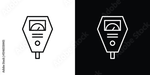 Parking meter icon in black. flat graphic vector icon