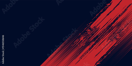 Black and red abstract grunge background with halftone style modern arts sport background abstract