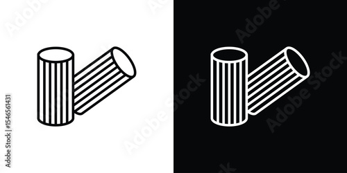 Pasta icon in black. flat graphic vector icon