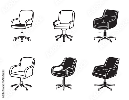 swivel chair icon silhouette vector illustration design