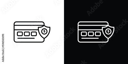 Payment security icon in black. flat graphic vector icon