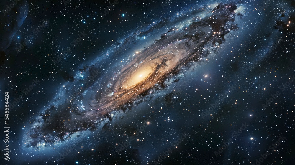 Fototapeta premium galaxy background, stars in the dark space, galaxy on dark background