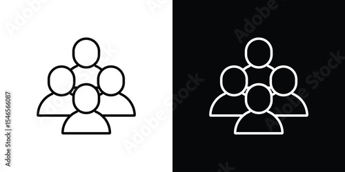 people icon in black. flat graphic vector icon