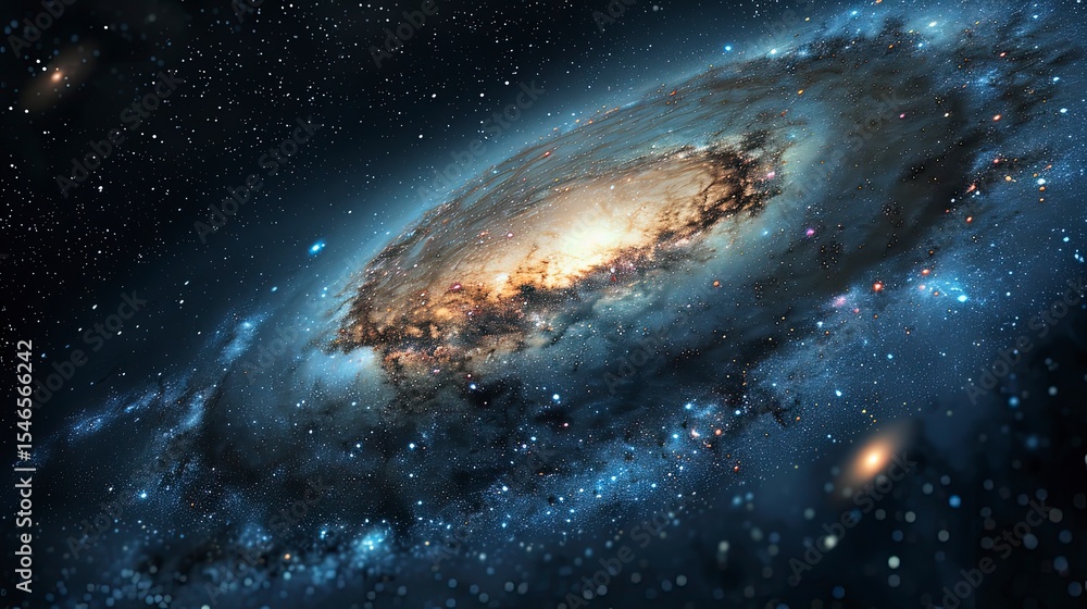 Fototapeta premium galaxy background, stars in the dark space, galaxy on dark background